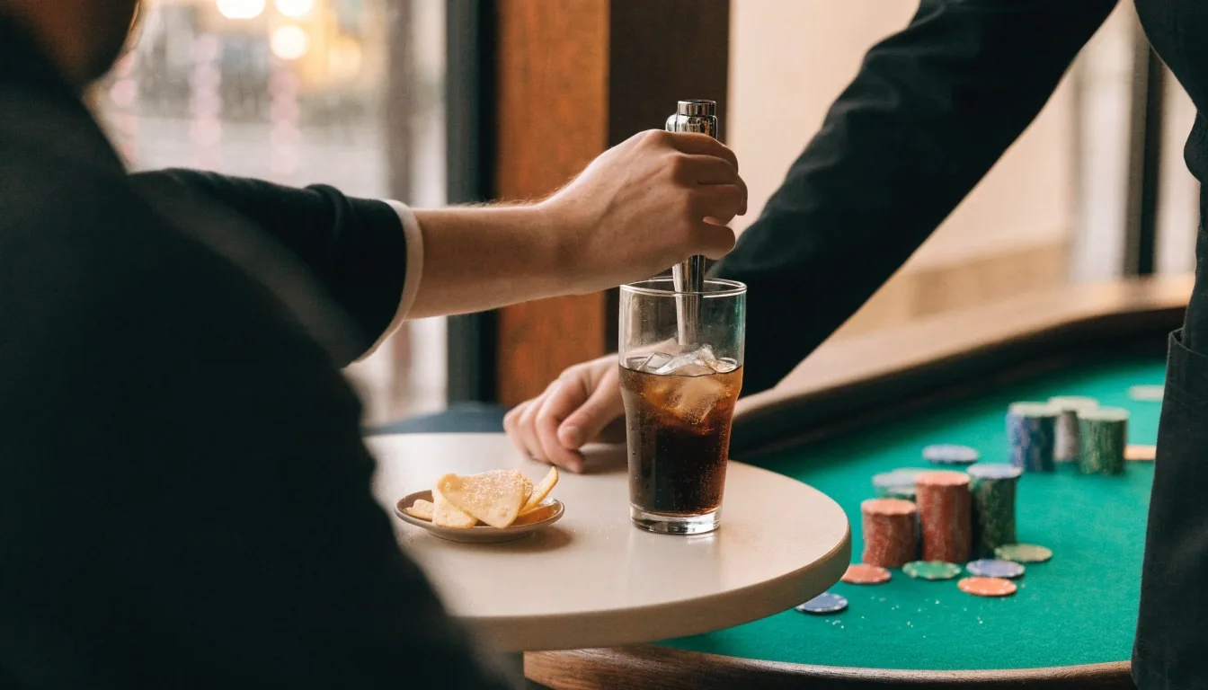 Bar Polního Pavilonu s kávou a nealko nápoji během pauzy